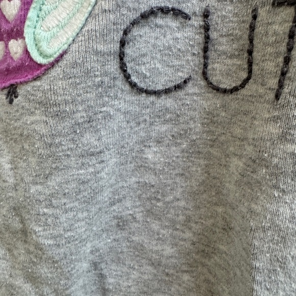 Carter’s 2T Girls Hoot Hoot I’m Cute Gray Owl Long Sleeve Pajama Top - Picture 4 of 6